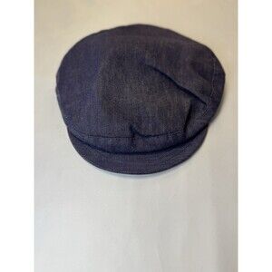 Authentic Greek Fisherman's Cap Blue Mens 61 - 7 5/8 100% Cotton Newsboy